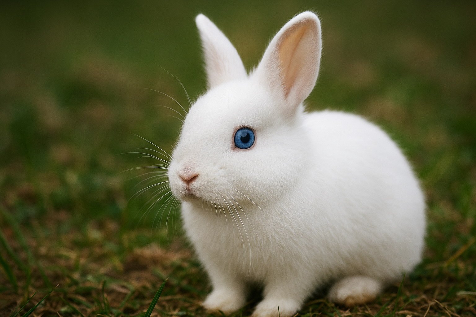 White Rabbit with Blue Eyes