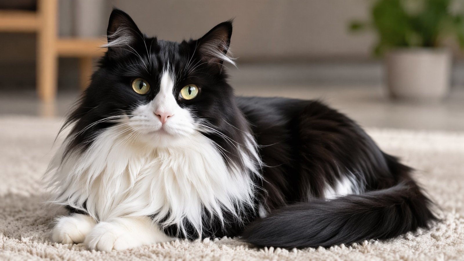 Names for Long Haired Black and White Female Cats