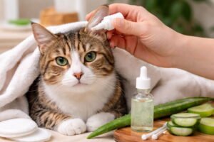 Natural Aloe-Based Ear Mite Treatment for Cats