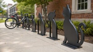 Campus Bike Racks With Design Dogs Cats
