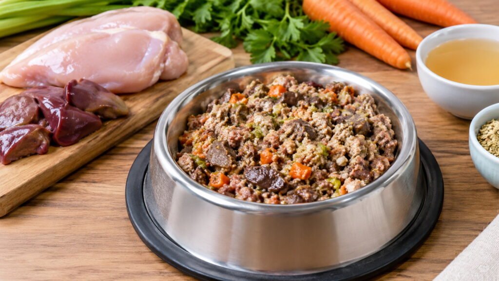 Chicken and Chicken Liver Dog Food Recipe